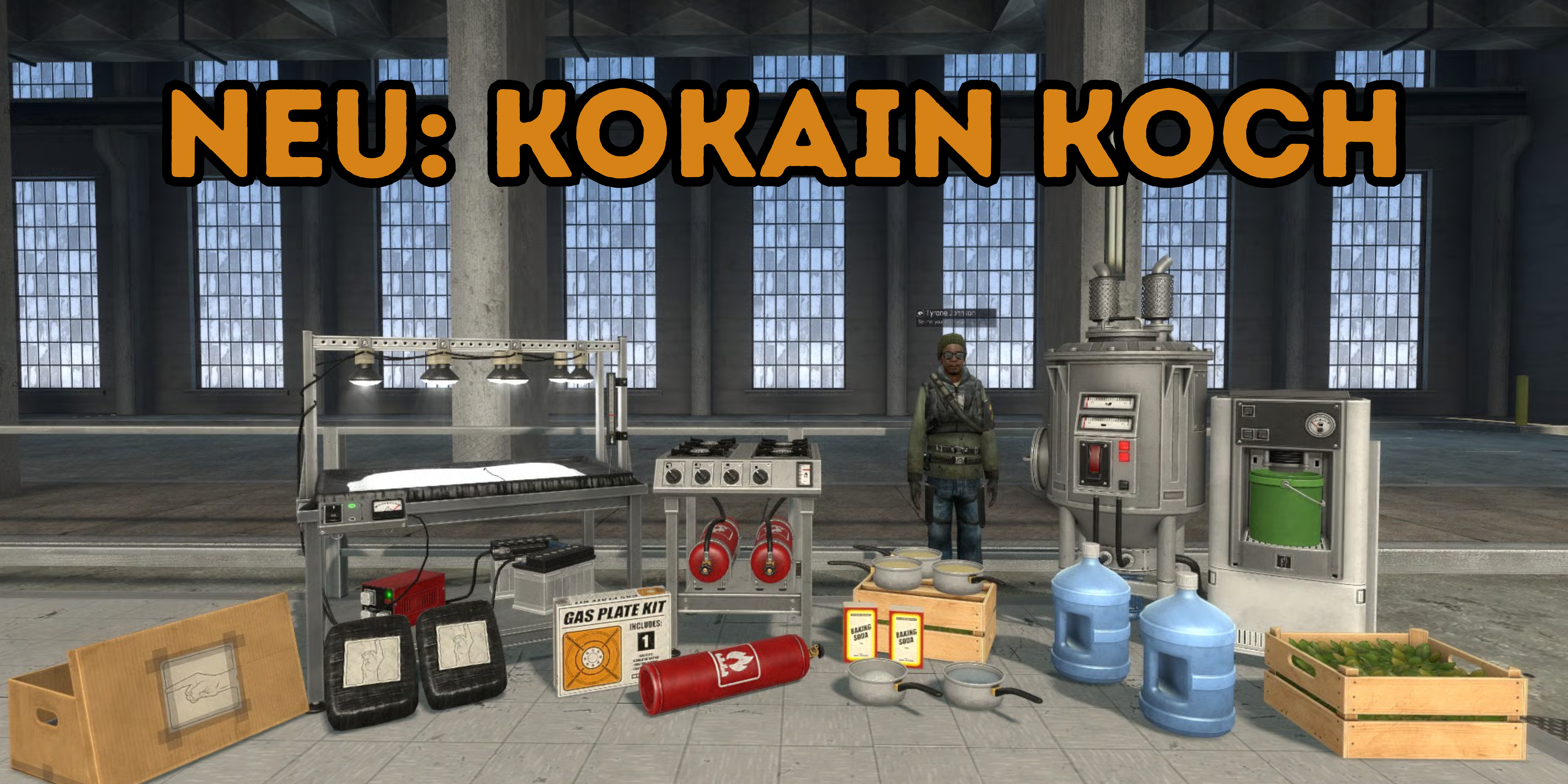 Neuer Job auf unserem DarkRP Server: Kokain Koch!